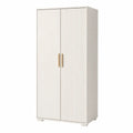 Drehturenschrank aus MDF 80 x 40 x 180 cm rechteckig Weiss