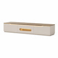 TV-Lowboard mit 3 Turen 200 x 40 x 45 cm aus MDF in Beige Braun und Gold