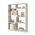 Bucherregal mit offenen Fachern aus Spanplatte cremeweiss 80 x 30 x 180 cm